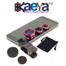OkaeYa-3 In 1 Universally Compatible With Any Smart Phone Camera Lens(Macro+Fish Eye+Wide Angle Lens)